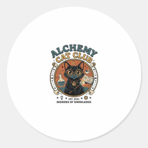 Alchemie-Katze Katzenliebhaber-Geschenk - Alchemie Runder Aufkleber