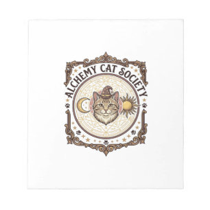 Alchemie-Katzengesellschaft Katze Alchemie Vintage Notizblock