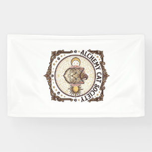 Alchemie-Katzengesellschaft Katzen-Alchemie Vintag Banner