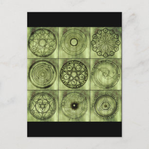 Alchemie-Symbole Postkarte