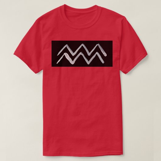 Alchemische Symbole Aqua invertiert T-Shirt (Design vorne)