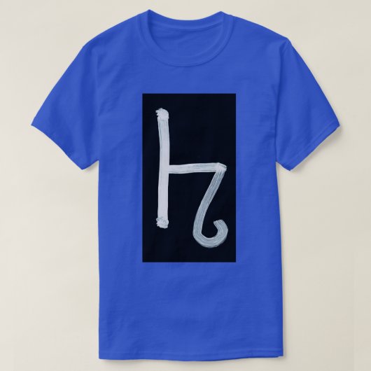 Alchemische Symbole Lapis Lazuli invertiert T-Shirt (Design vorne)