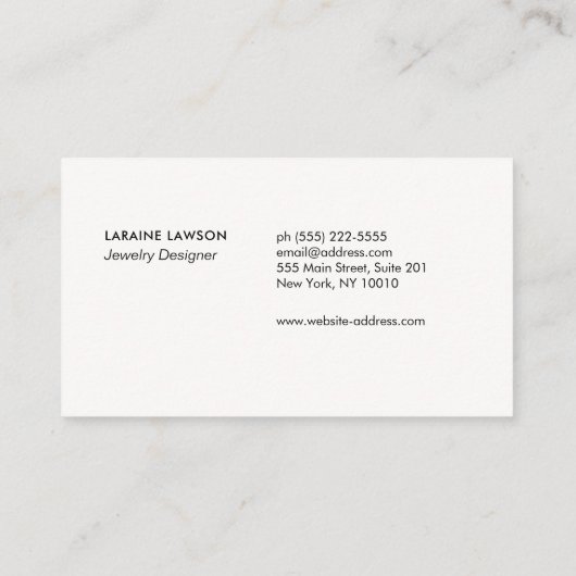 Alchemische Symbole weiß Visitenkarte (Rückseite)