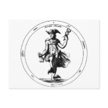 Alchemischer Quecksilber und Caduceus