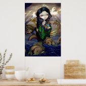 Alchemisches Meer ART DRUCKEN Gothic Alchemy Tiefb Poster (Küche)