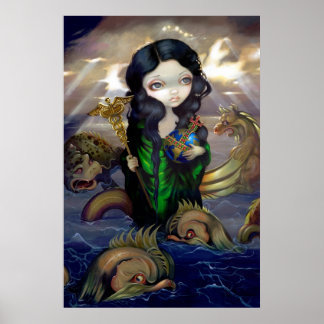 Alchemisches Meer ART DRUCKEN Gothic Alchemy Tiefb Poster