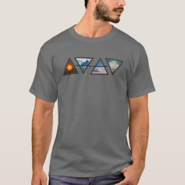 Alchemisches Symbol für vier Elemente - Einfaches  T-Shirt
