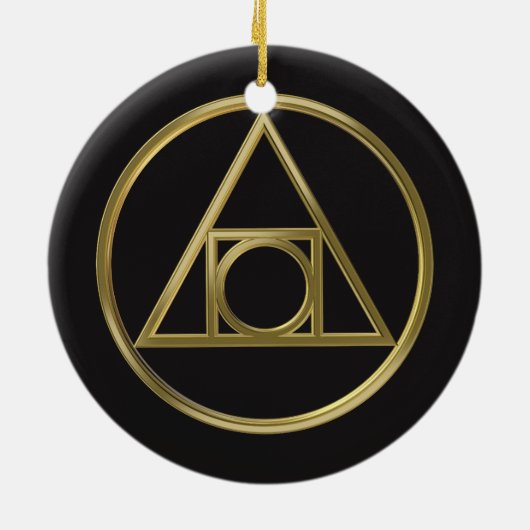 Alchemisches Symbol Keramikornament (Hinten)