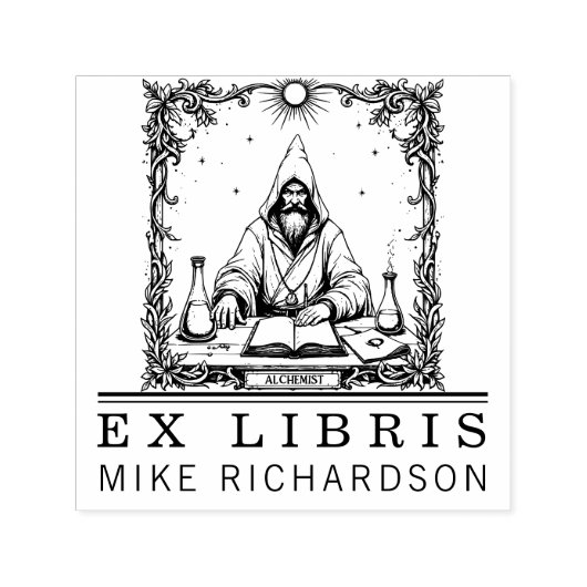Alchemist-Buchzeichen-Briefmarke Permastempel (Design)