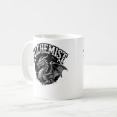 Alchemist geflügelte Schlange Kaffeetasse (Vorderseite Links)