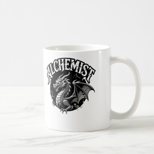 Alchemist geflügelte Schlange Kaffeetasse (Rechts)