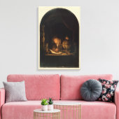 Alchemist Philosoph im Mittelalter Leinwanddruck (Insitu (Wohnzimmer))