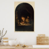 Alchemist Philosoph im Mittelalter Poster (Küche)