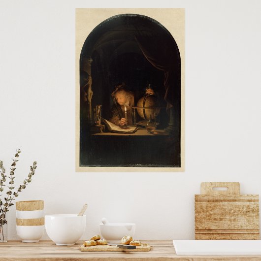 Alchemist Philosoph im Mittelalter Poster (Küche)