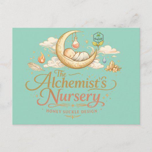 Alchemisten-Kinderzimmer Feiertagspostkarte (Vorderseite)