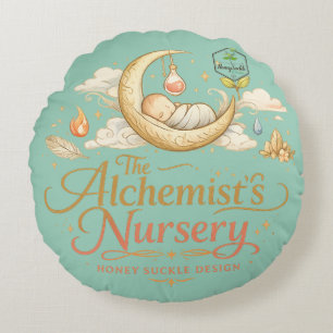 Alchemisten-Kinderzimmer Rundes Kissen