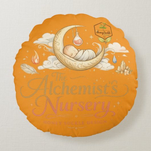 Alchemist's Nursery Rundes Kissen (Vorderseite)