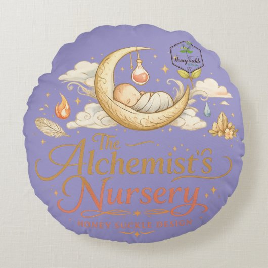 Alchemist's Nursery Rundes Kissen (Vorderseite)