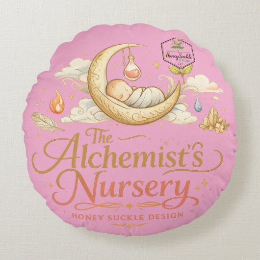 Alchemist's Nursery Rundes Kissen (Vorderseite)