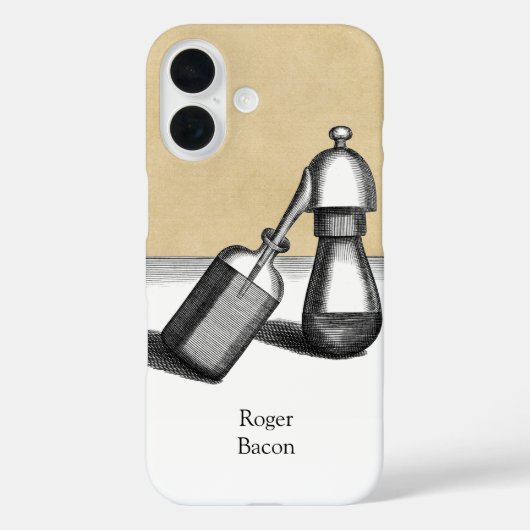 Alchemy Alembic Flask mit Namen Case-Mate iPhone Hülle (Rückseite)