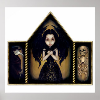 Alchemy Angel Art Printessin Gotisches Skelett Tri Poster