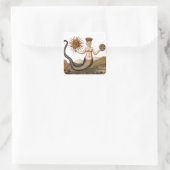 Alchemy-Bild Mittelalterlicher Merman mit 3 Gesich Quadratischer Aufkleber (Tasche)