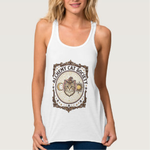 Alchemy Cat Society Katzenalchemie Vintage-Vektor- Tank Top