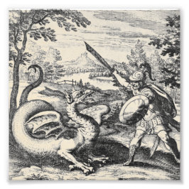 Alchemy Dragon Fights Gladiator Fotodruck