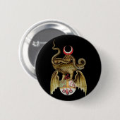 Alchemy Dragon Vintag Illustration Button (Vorne & Hinten)