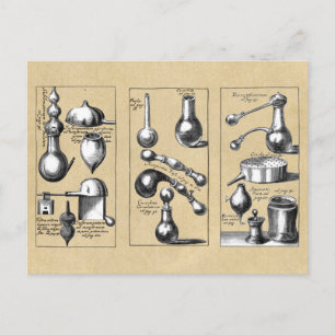 Alchemy Laboratory Mortar and Pestle Postkarte