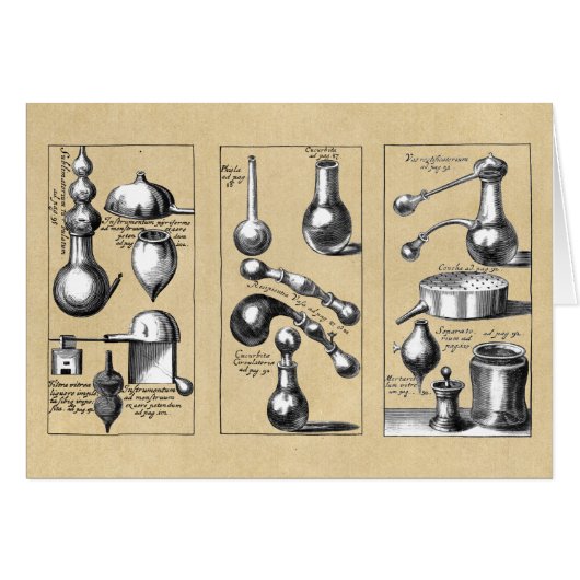 Alchemy Labrador Beakers and Tools Note Card (Vorderseite (Horizontal))