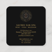 *~* Alchemy - Mandala Shaman SUN Sacred Geometry Quadratische Visitenkarte (Rückseite)
