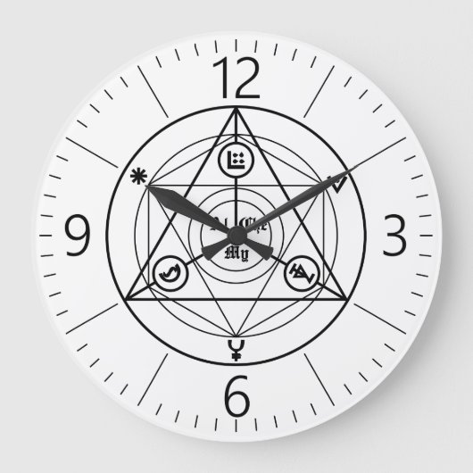 Alchemy Manifesto Große Wanduhr (Vorderseite)