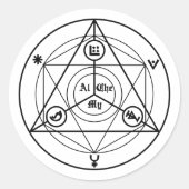 Alchemy Manifesto Runder Aufkleber (Vorderseite)