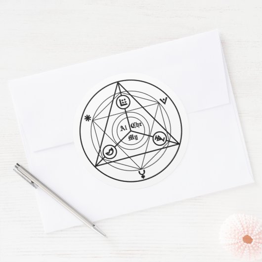 Alchemy Manifesto Runder Aufkleber (Umschlag)