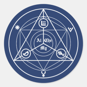 Alchemy Manifesto Runder Aufkleber