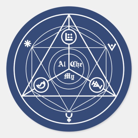Alchemy Manifesto Runder Aufkleber (Vorderseite)