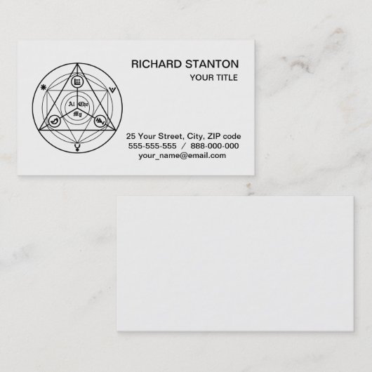 Alchemy Manifesto Visitenkarte (Vorne/Hinten)