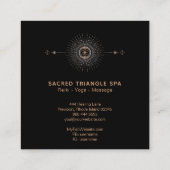 *~* Alchemy Moon Shaman Heilige Geometrie Mandala Quadratische Visitenkarte (Rückseite)