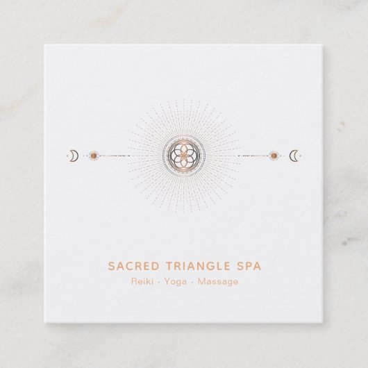 *~* Alchemy Moon Shaman Heilige Geometrie Mandala Quadratische Visitenkarte (Vorderseite)