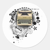 Alchemy of Writer Runder Aufkleber (Vorderseite)