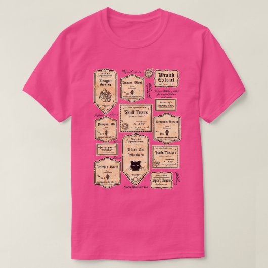 Alchemy Potion Labels T-Shirt (Design vorne)