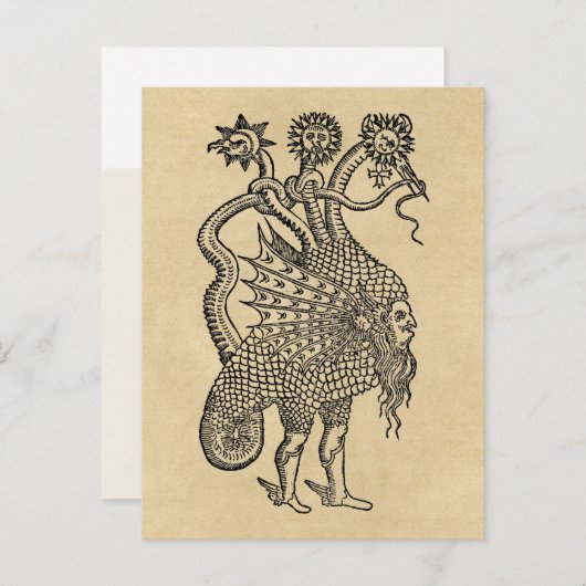 Alchemy Serpent Symbol Postkarte (Vorne/Hinten)