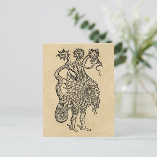 Alchemy Serpent Symbol Postkarte (Stehend Vorderseite)