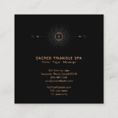 *~* Alchemy Shaman Sacred Geometry Mandala Moon Quadratische Visitenkarte (Rückseite)