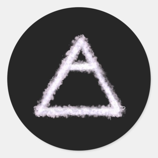 Alchemy-Symbol für Breezy Air Element Runder Aufkleber (Vorderseite)