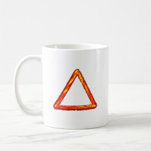 Alchemy-Symbol für das Blazing-Feuerelement Kaffeetasse (Links)