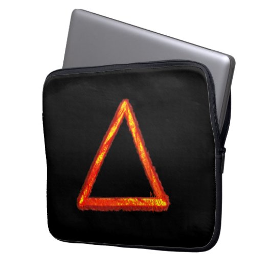 Alchemy-Symbol für das Blazing-Feuerelement Laptopschutzhülle (Vorderseite Links)