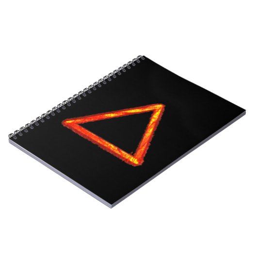 Alchemy-Symbol für das Blazing-Feuerelement Notizblock (Linke Seite)