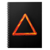 Alchemy-Symbol für das Blazing-Feuerelement Notizblock (Vorderseite)